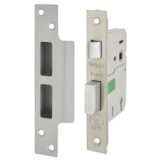 Legge Heavy Duty BS3621:2007 5 Lever Sashlock - 76mm Case - 57mm Backset - Polished Stainless Steel