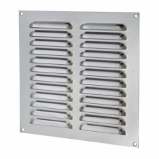 Exel Hooded Louvre Vent - 229 x 229mm - 9975mm² Free Air Flow - Polished Stainless Steel