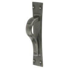 Exel Titan Georgian Latch Cabinet Pull Handle on Backplate - 64mm Centres - Pewter
