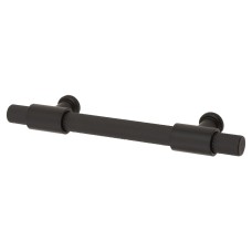 Hampstead Falmouth 12mm Knurled T-Bar Cabinet Pull Handle - 96mm Centres - Matt Black