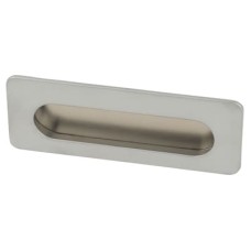 Exel Rectangular Flush Cabinet Pull Handle - 106 x 39mm - Matt Chrome