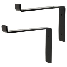 Olde Forge Steel Scaffold Board Shelf Bracket - Type 3 - 175 x 237 x 40mm - Black Powder Coated Iron