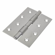 Steel Butt Door Hinge - 100 x 67mm - Durosil Silver Finish