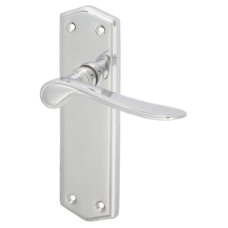Exel Polished Chrome Latch Door Handle - Rome Range - 170 x 50mm