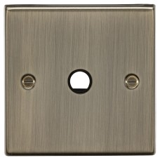 Knightsbridge 20A Square Edge Flex Outlet Plate - Antique Brass