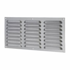 Exel Hooded Louvre Vent - 305 x 152mm - 9975mm² Free Air Flow - Satin Chrome