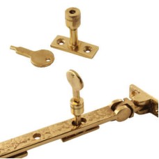 Locking Casement Window Stay Pin - Polished Brass