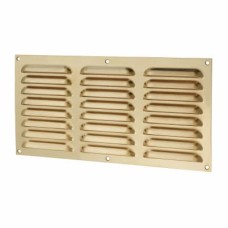 Hampstead Hooded Louvre Vent - 305 x 152mm - 9975mm² Free Air Flow - Polished Brass