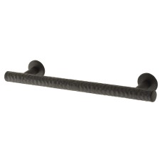 Hampstead Kendal 10.5mm Hammered T-Bar Cabinet Pull Handle - 128mm Centres - Matt Black