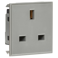 Knightsbridge 13A 1 Gang Unswitched Socket - Grey