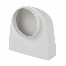 Manrose Plenum 90° Adaptor - 125mm Spigot - 204 x 60mm - Grey