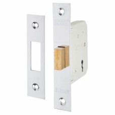 ERA 3 Lever Deadlock - 76mm Case - 57mm Backset - Polished Chrome