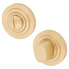 Burlington BUR81 by Frelan Bathroom Turn & Release with Stepped Rose - 53mm Diameter - Satin Brass