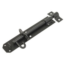 GateMate Heavy Duty Brenton Gate Padlock Bolt - 180mm Length - Black Galvanised