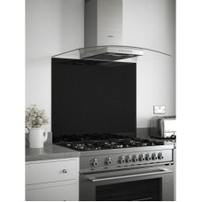 Self Adhesive Glass Kitchen Splashback - 750 x 900mm - Black Sparkle
