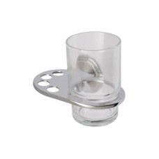 Croydex Westminster Tumbler & Holder - 193 x 120 x 105mm - Polished Chrome