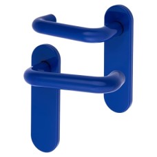 Hoppe AR600/21 Cobalt Blue Nylon Steel Core Safety Latch Door Handle - Paris Range - 165 x 46mm