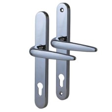 Trojan Sparta uPVC Multipoint Door Handle - Long Plate - 92mm c/c - Chrome