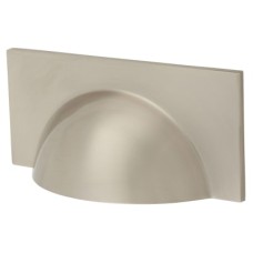 Crofts & Assinder Monmouth Square Cabinet Cup Handle - 64mm Centres - Brushed Satin Nickel