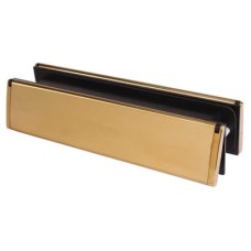 Trojan Letter Plate Matching End - 300 x 70mm - Door Thickness 40-80mm - PVD Polished Gold