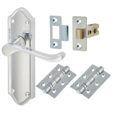 Exel Ashmead Latch Door Handle Kit - Polished Chrome