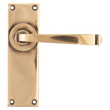 From The Anvil Polished Bronze Latch Door Handle - Avon Range - 152 x 48mm