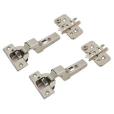 Blum CLIP Top Soft Close Cabinet Hinge Pack & 0mm Mounting Plates - 110° - Inset - Zinc Plated -Pair