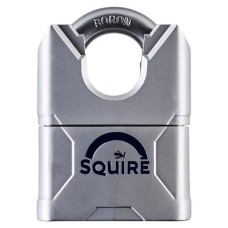 Squire Mercury High Security Closed Shackle Padlock - 50mm Body - 19 x 16mm Shackle - Silver