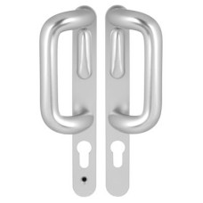 Hoppe 528G/3641N uPVC Patio Lock Door Handle - Euro - LH - Silver