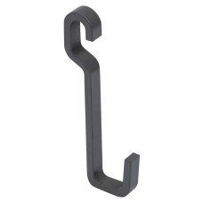 Emuca Titane Kitchen Wall Hanging Profile Hanging Hooks - Anthracite Grey - Pack of 2