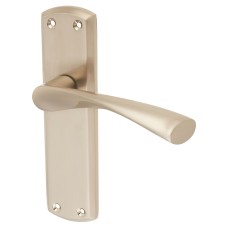 Exel Satin Nickel Latch Door Handle - Monza Range - 175 x 45mm