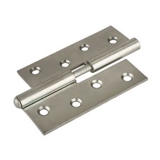 Steel Lift-Off Butt Door Hinge - 100 x 67mm - Right Hand - Bright Zinc Plated