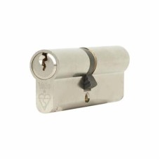 Yale 1 Star 6 Pin Kitemarked 100mm Euro Double Cylinder - 45 + 55mm - Pol Nickel - Keyed to Differ