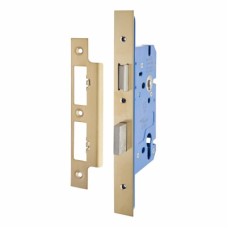 Hampstead Architectural DIN Euro Sashlock - 85mm Case - 60mm Backset - PVD Brass