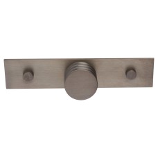 Frelan Hoxton Sturt Cabinet Knob on Fanshaw Backplate - 30mm Diameter - Dark Bronze