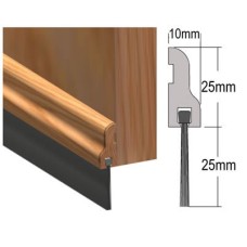 Stormguard Brush BDS Wood Seal - 838mm Length - Brush Size 25mm - Wood Effect