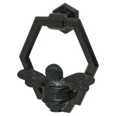 Bumble Bee Hexagonal Door Knocker - 125 x 105mm - Black 