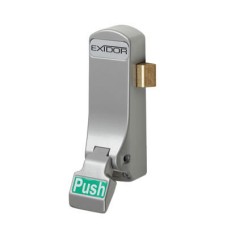Exidor 297 Single Door Push Pad Latch - Timber Door - Silver