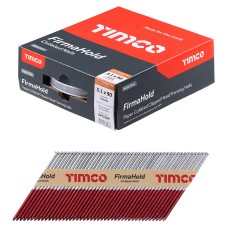 TIMCO FirmaHold First Fix Nail - Part Ring  - 34° Angled - 3.1 x 90mm - FirmaGalv+ - Pack of 2200
