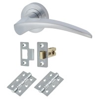 Exel Aston Latch Door Handle on Rose Kit...