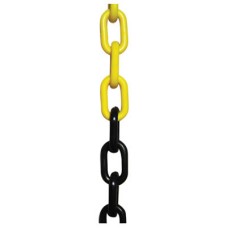 Plastic Chain - 6mm Link - 5m Length - Yellow/Black