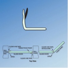 Clear PVC Shower Seal - Angle Jamb - Suits 6-12mm Glass