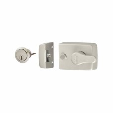 Arrone AR840 Deadlocking Nightlatch - 60mm Backset - Silver Case/Satin Chrome Cylinder