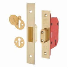 UNION 2105S StrongBOLT 5 Lever Deadlock - 68mm Case - 45mm Backset - Polished Brass