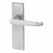 Exel Satin Chrome Victorian Straight Latch Door Handle - 155 x 42mm