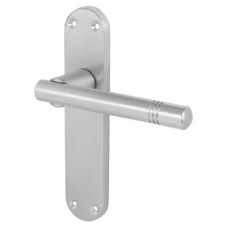 Exel Satin Chrome Latch Door Handle - Bologna Range - 182 x 39mm