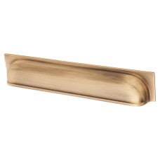 Alexander & Wilks Quantock Cabinet Cup Handle - 203mm Centres - Antique Brass