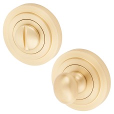 Burlington BUR80 by Frelan Bathroom Turn & Release with Stepped Rose - 53mm Diameter - Satin Brass