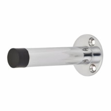 Exel Round Base Projection Door Stop - 80mm Projection - Polished Chrome