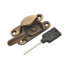 Exel Heavy Duty 14mm Narrow Keep Locking Fitch Sash Window Fastener - 65 x 14mm - Antique Brass
